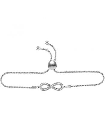 Sterling Silver Diamond Infinity Bracelet  (.25ct)