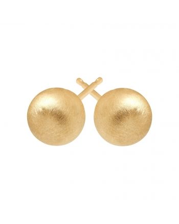 9.5mm Satin Ball Stud Earrings in 14kt Yellow Gold