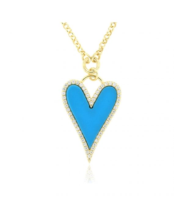 Turquoise Heart Necklace